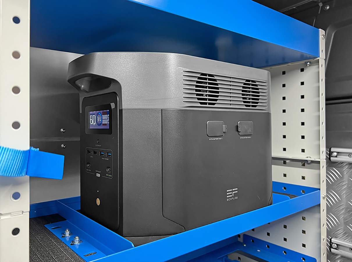 Ecoflow nel furgone Syncro Prato