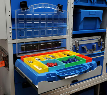 GALAXY valigetta in plastica per furgoni compatibile con arredi Syncro System Prato