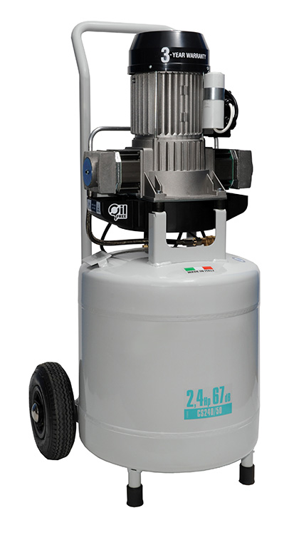 compressore verticale oilless 240 litri minuto Syncro Prato