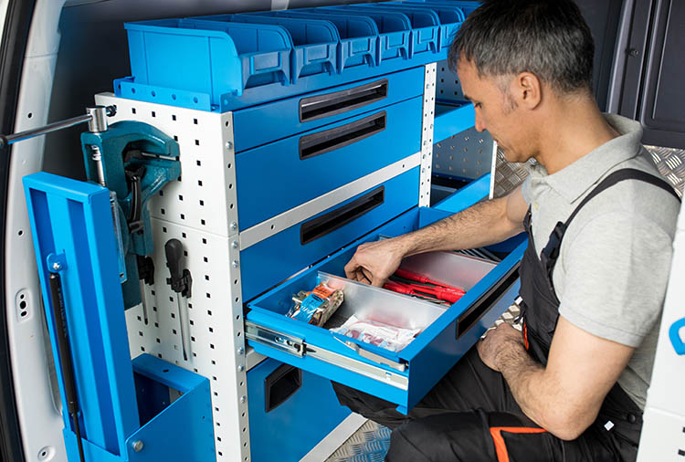 cassettiera per furgone portavaligette Syncro Prato