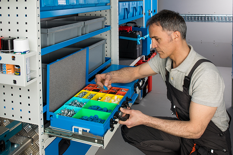 cassettiera per valigie e cassetti per veicoli commerciali Syncro Prato