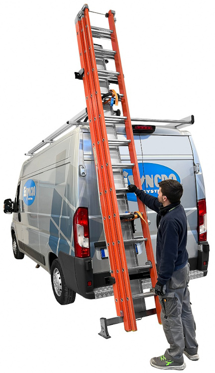 portascala basculante per officine mobili Syncro Prato